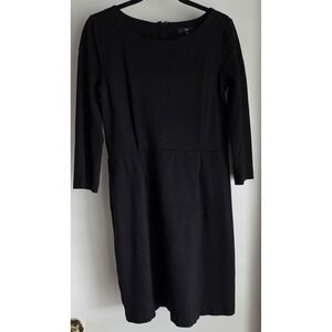 Gap Women's Black Long Sleeve Dress Size 8 Rayon Nylon Spandex